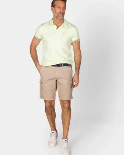 Basic lichtgroene effen polo