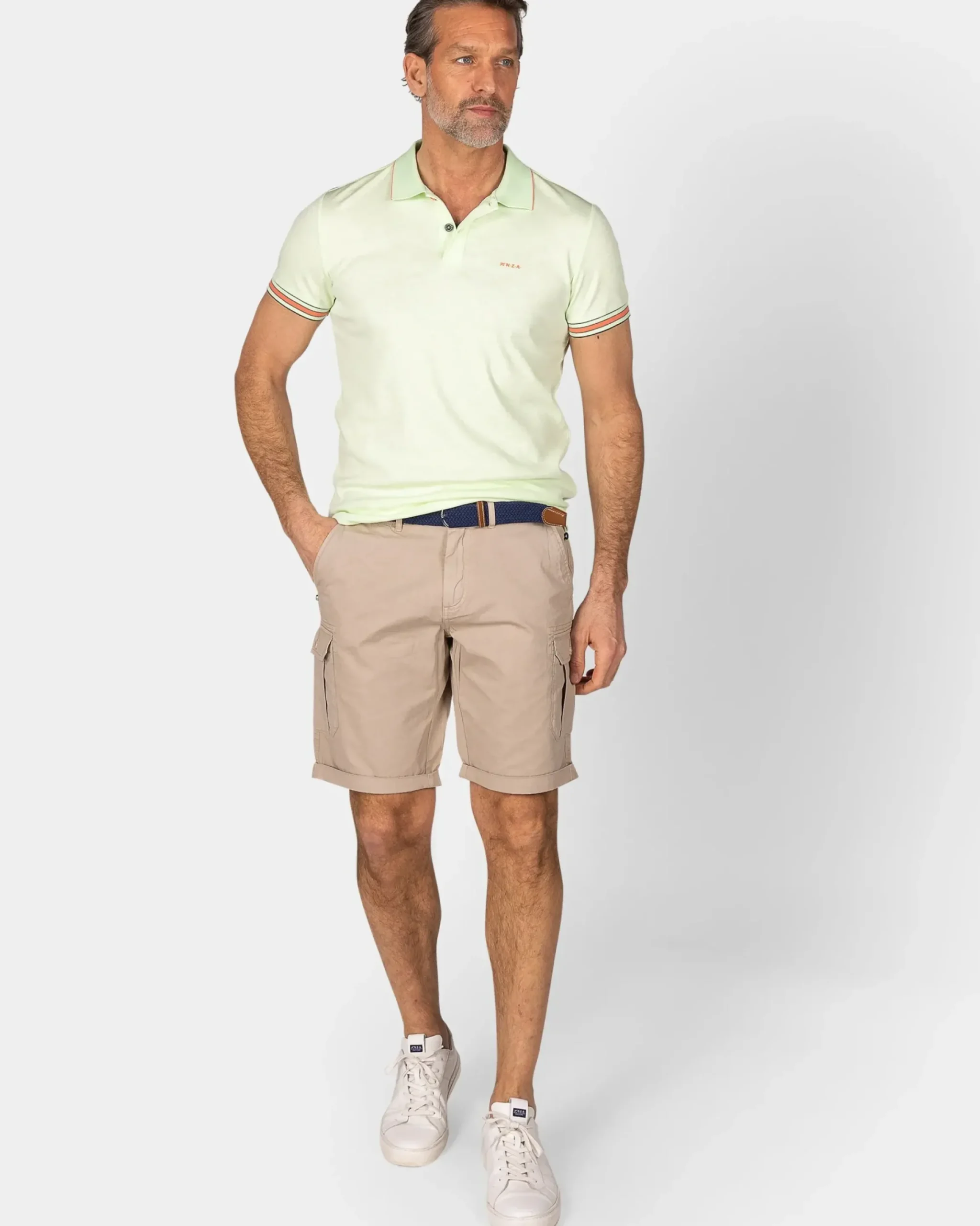 Basic lichtgroene effen polo