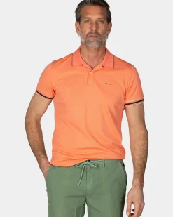 Basic oranje effen polo