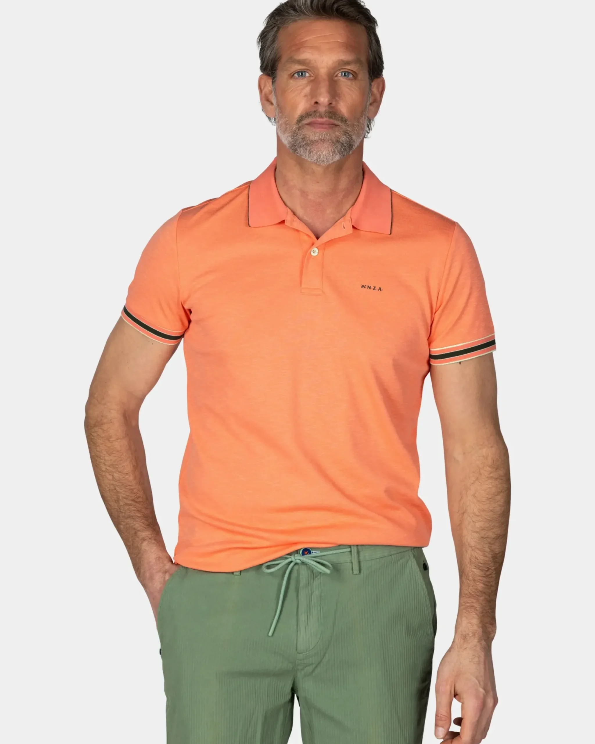 Basic oranje effen polo