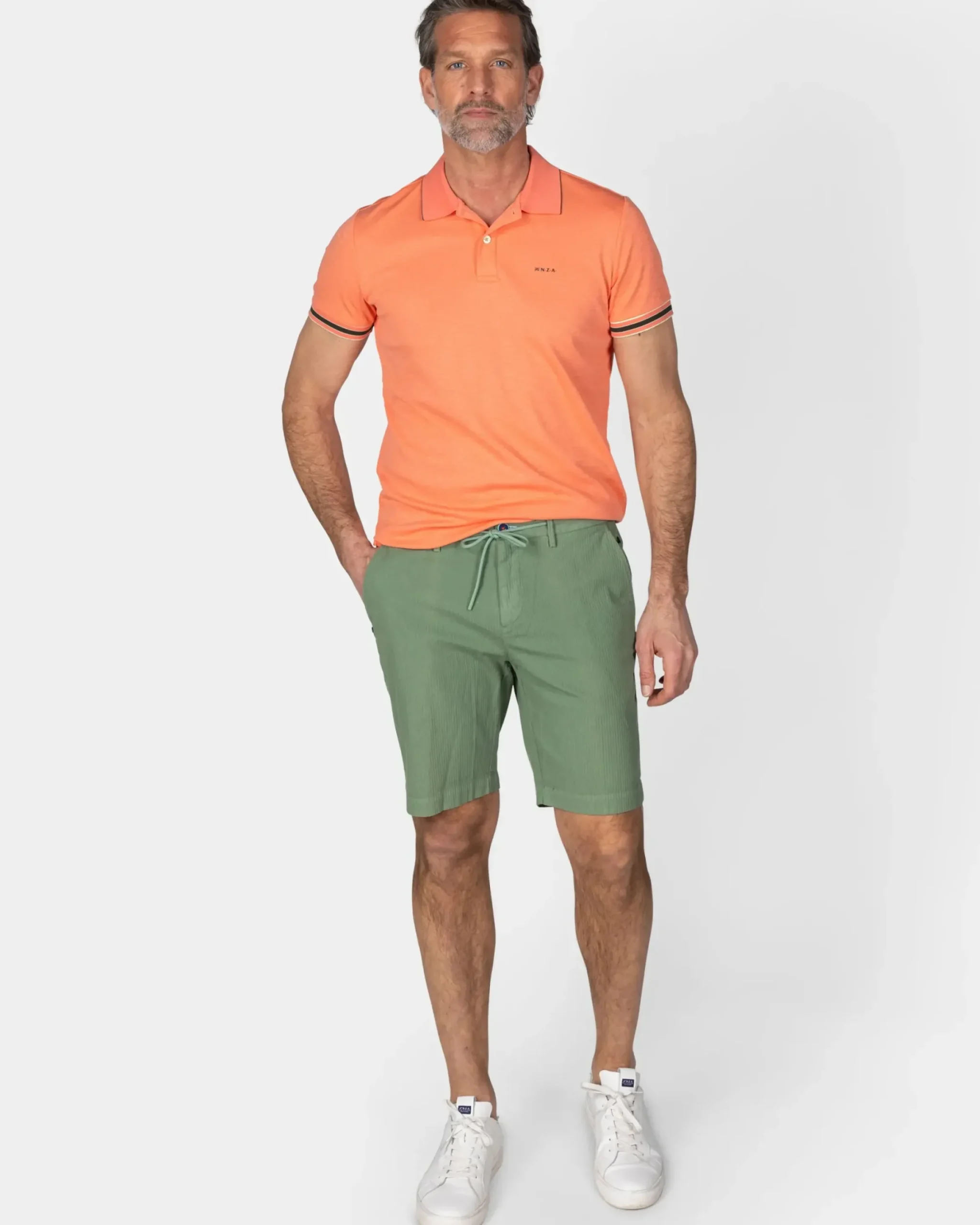 Basic oranje effen polo
