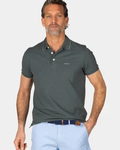 Basis groene katoenen polo