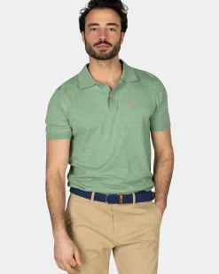 Basis lichtgroen poloshirt