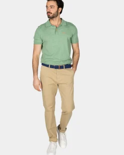 Basis lichtgroen poloshirt