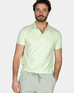 Basis mintgroene katoenen polo