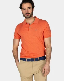 Basis oranje poloshirt