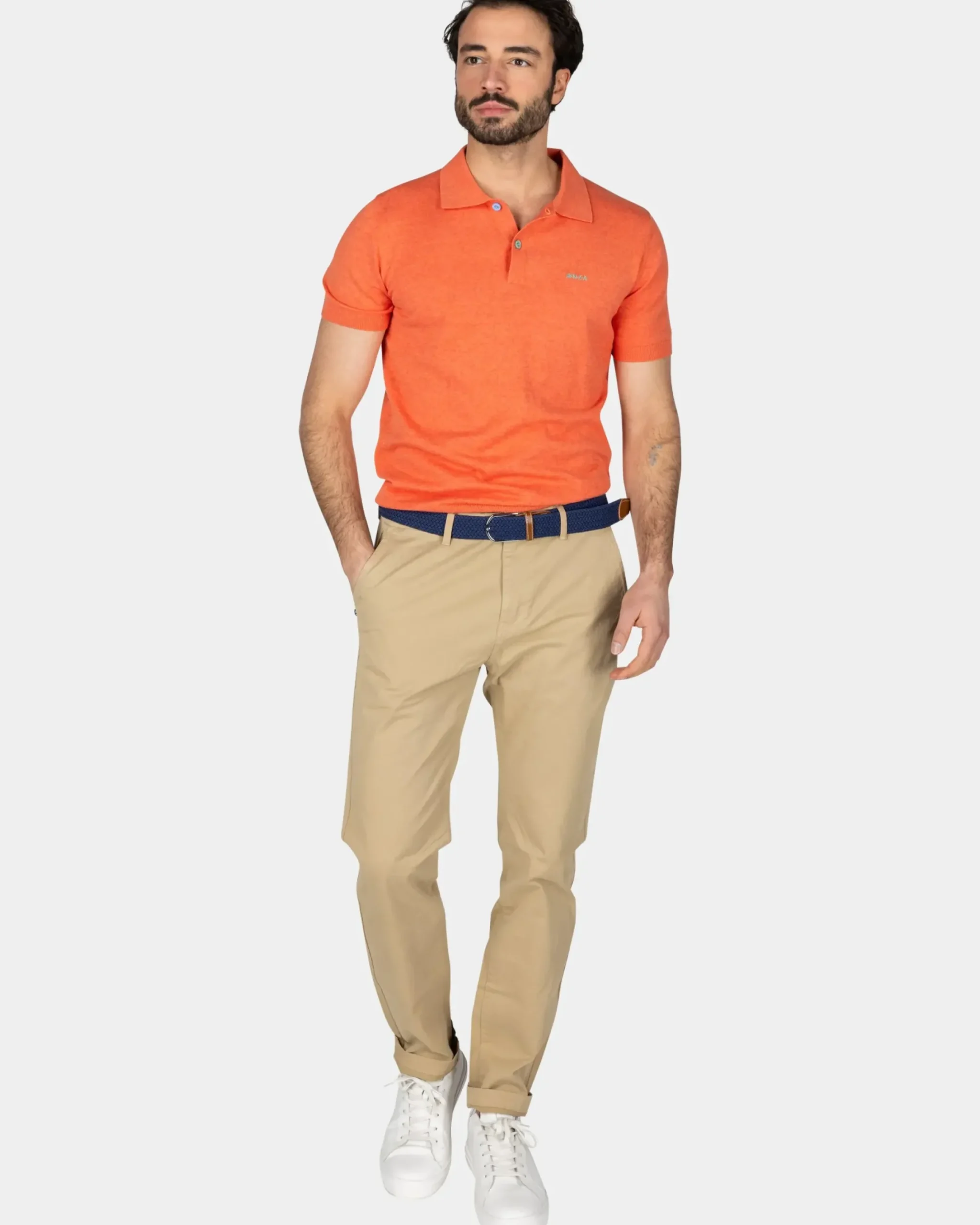 Basis oranje poloshirt