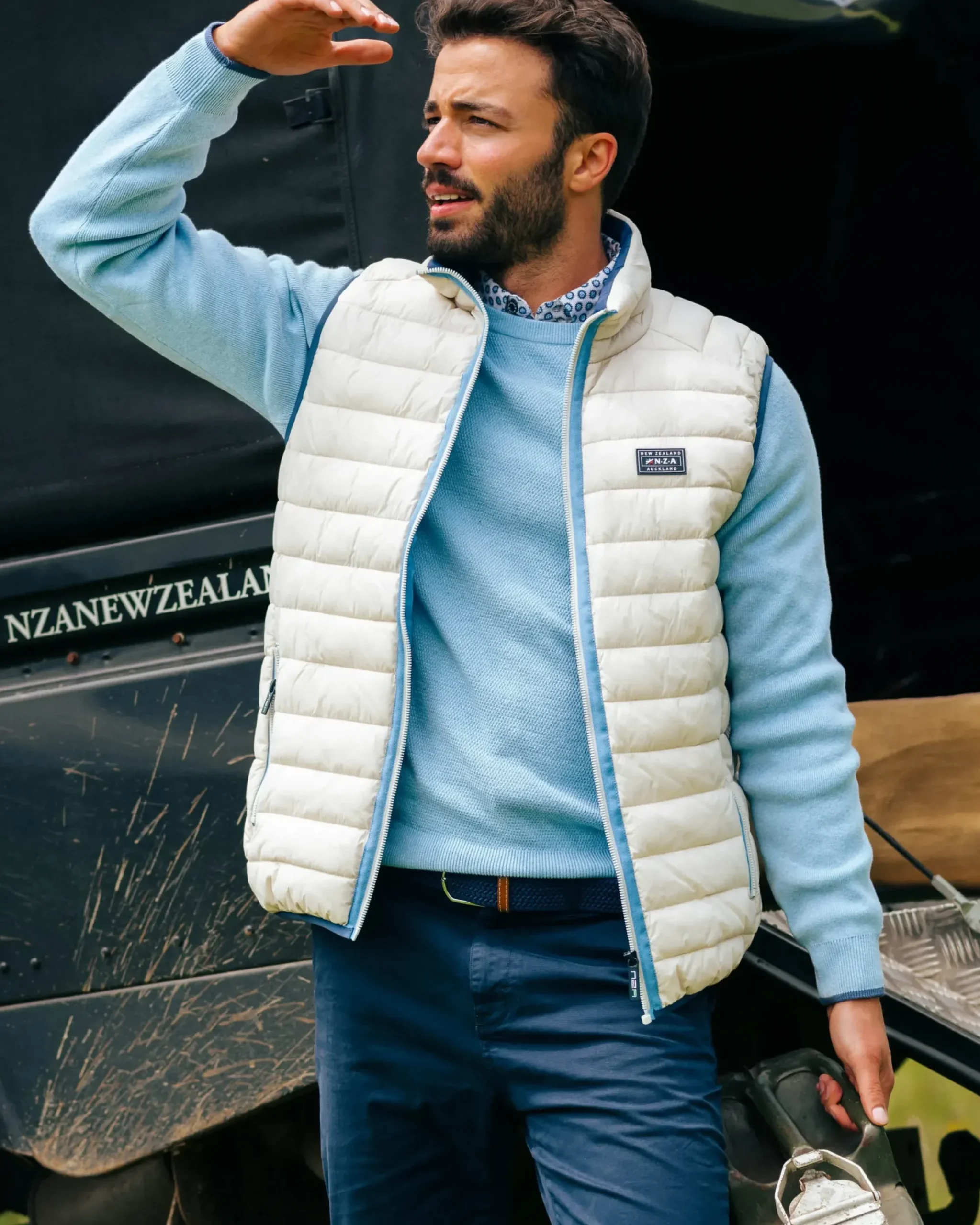 Beige bodywarmer