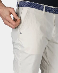Beige chino met koord in de taille