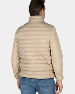 Beige gewatteerd jack
