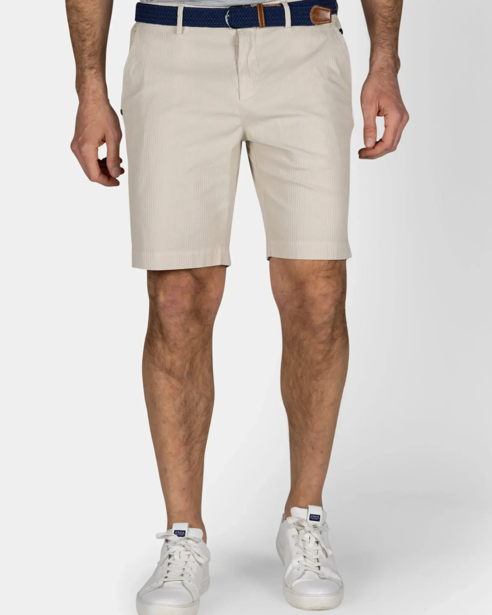 Beige katoenen short met stretch
