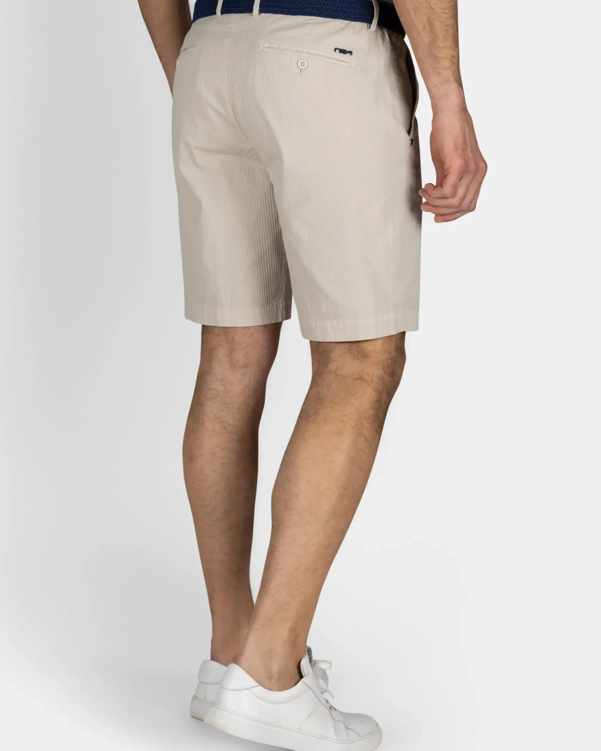 Beige katoenen short met stretch