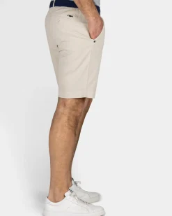Beige katoenen short met stretch