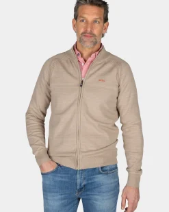 Beige katoenen vest