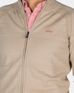 Beige katoenen vest