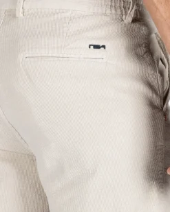 Beige korte broek van rib