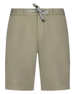 Beige stretch chino shorts
