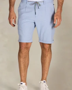 Blauwe cargo shorts met elastaan