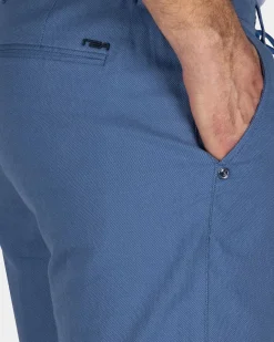 Blauwe chino short met stretch