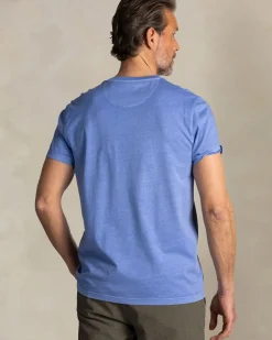 Blauw effen t-shirt met NZA logo