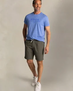 Blauw effen t-shirt met NZA logo