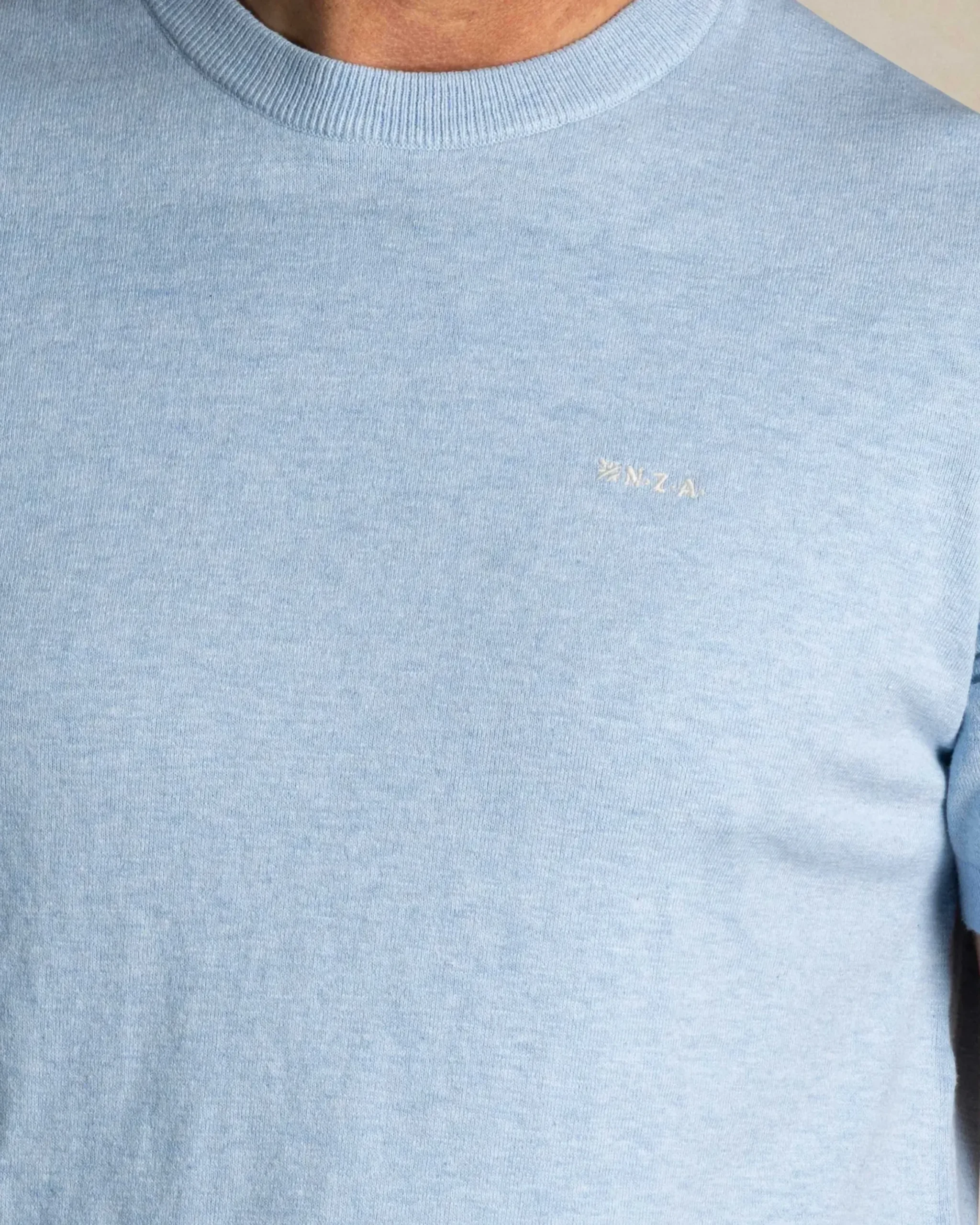 Blauwe katoenen longsleeve