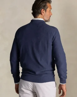 Blauwe katoenen polotrui