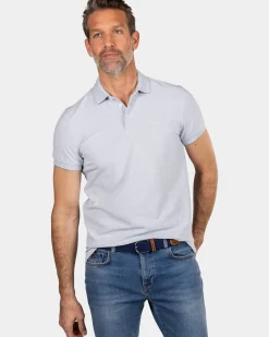 Blauwe polo - Marble Blue