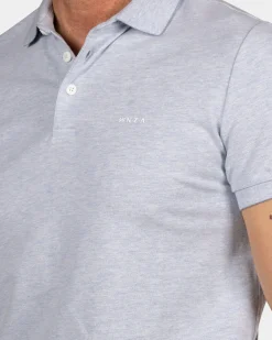 Blauwe polo - Marble Blue