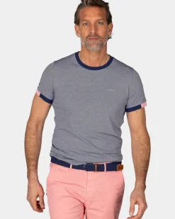 Blauwgrijs katoenen t-shirt