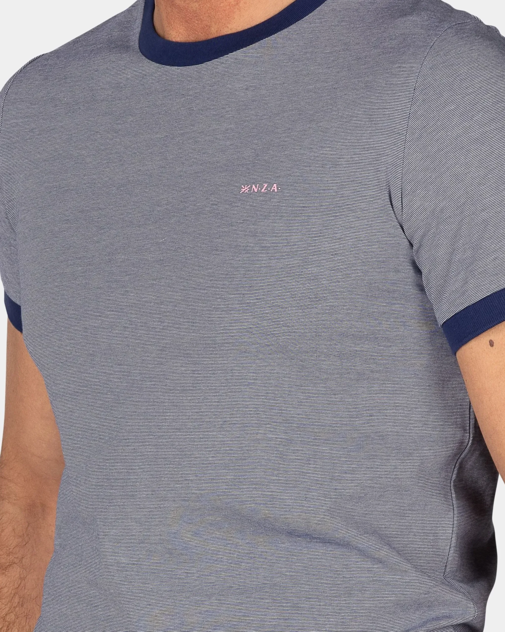 Blauwgrijs katoenen t-shirt