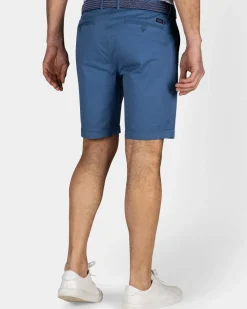 Blauw katoenen chino short