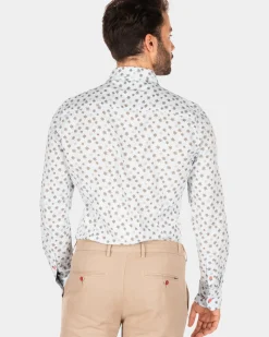 Blauw overhemd met bloemenprint - Universal Blue