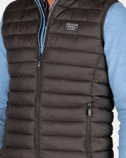 Bruine gewatteerde bodywarmer - Mud