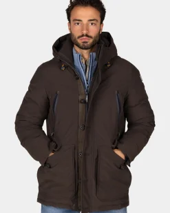 Canvas donkerbruine parka jas - Dark Mocca