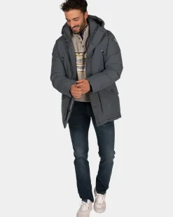 Canvas grijze parka jas - Ash Grey