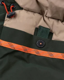 Canvas parka jas met capuchon - Crushing Green