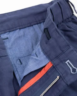 Chino van linnen en katoen - Dusk Navy