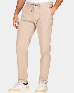 Corduroy ecru chino - Chestnut