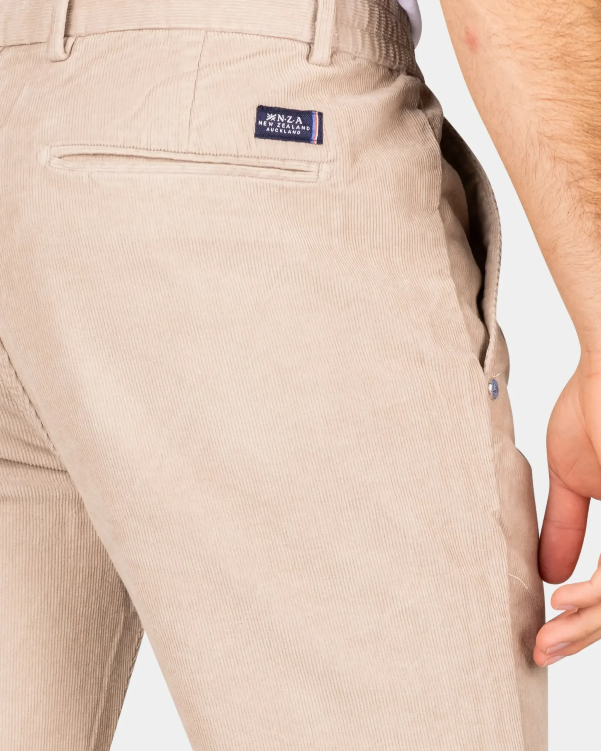 Corduroy ecru chino - Chestnut