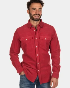 Corduroy overhemd Opuiaki - Cardinal Red