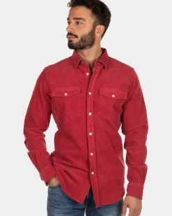 Corduroy overhemd Opuiaki - Cardinal Red