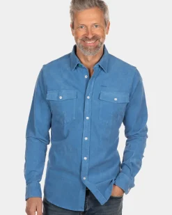 Corduroy overhemd Opuiaki - Cook's Blue