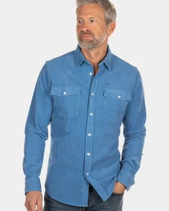Corduroy overhemd Opuiaki - Cook's Blue
