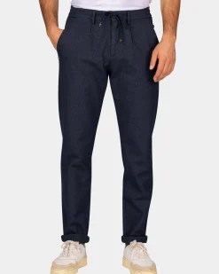 Donkerblauwe dobby chino - Autumn Navy