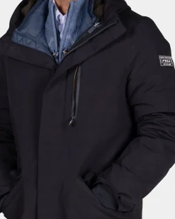 Donkerblauwe gewatteerde parka jas - Winter Navy