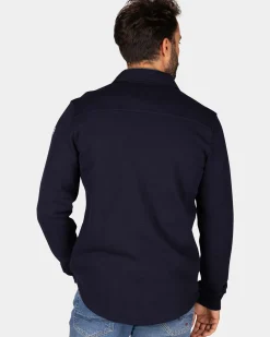Donkerblauw fleece overshirt - Winter Navy