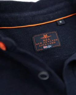 Donkerblauw katoenen overhemd met lange mouw - Pitch Navy