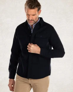 Donkerblauw overshirt met lange mouwen - Pitch Navy