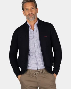 Donkerblauw wollen vest - Winter Navy